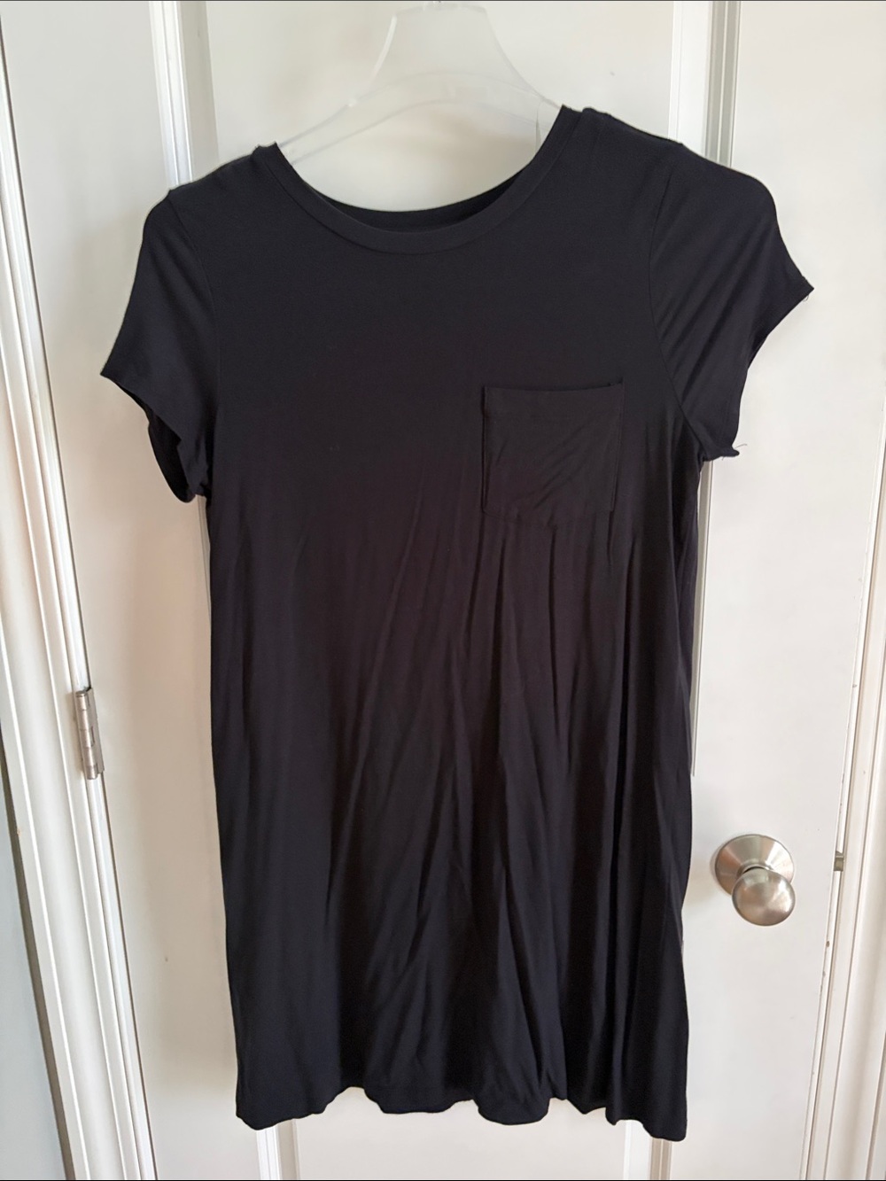 St. John's Bay Black Short Sleeve Pocket Tee Dress